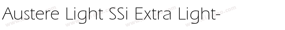 Austere Light SSi Extra Light字体转换